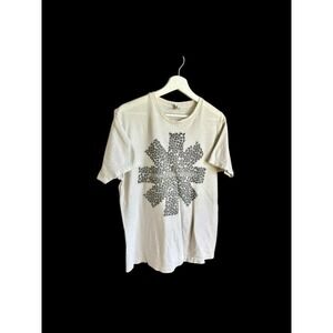 2011 Red Hot Chili Peppers Tshirt Sz Large I'm With You Tour Cream Distressed